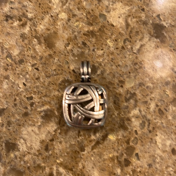 David Yurman Prasolite & Diamond Albion Pendant - Picture 3 of 5